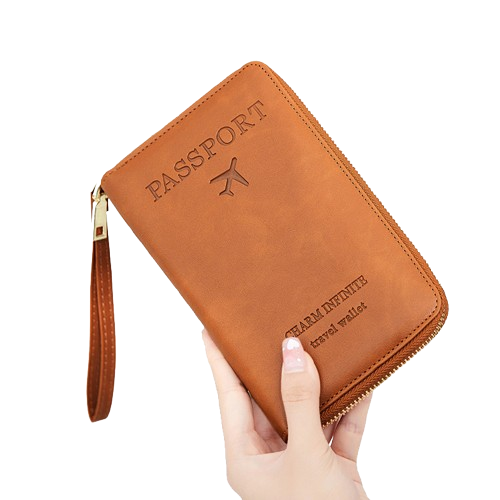 Men’s Portable RFID Passport Holder Travel Wallet