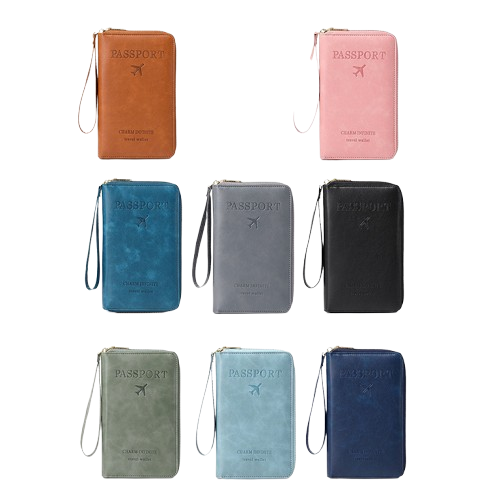 Men’s Portable RFID Passport Holder Travel Wallet